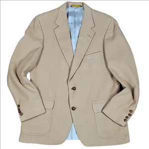 Vintage Lands' End Charter Collection 100% Camel Hair Classic Tan Sport Coat